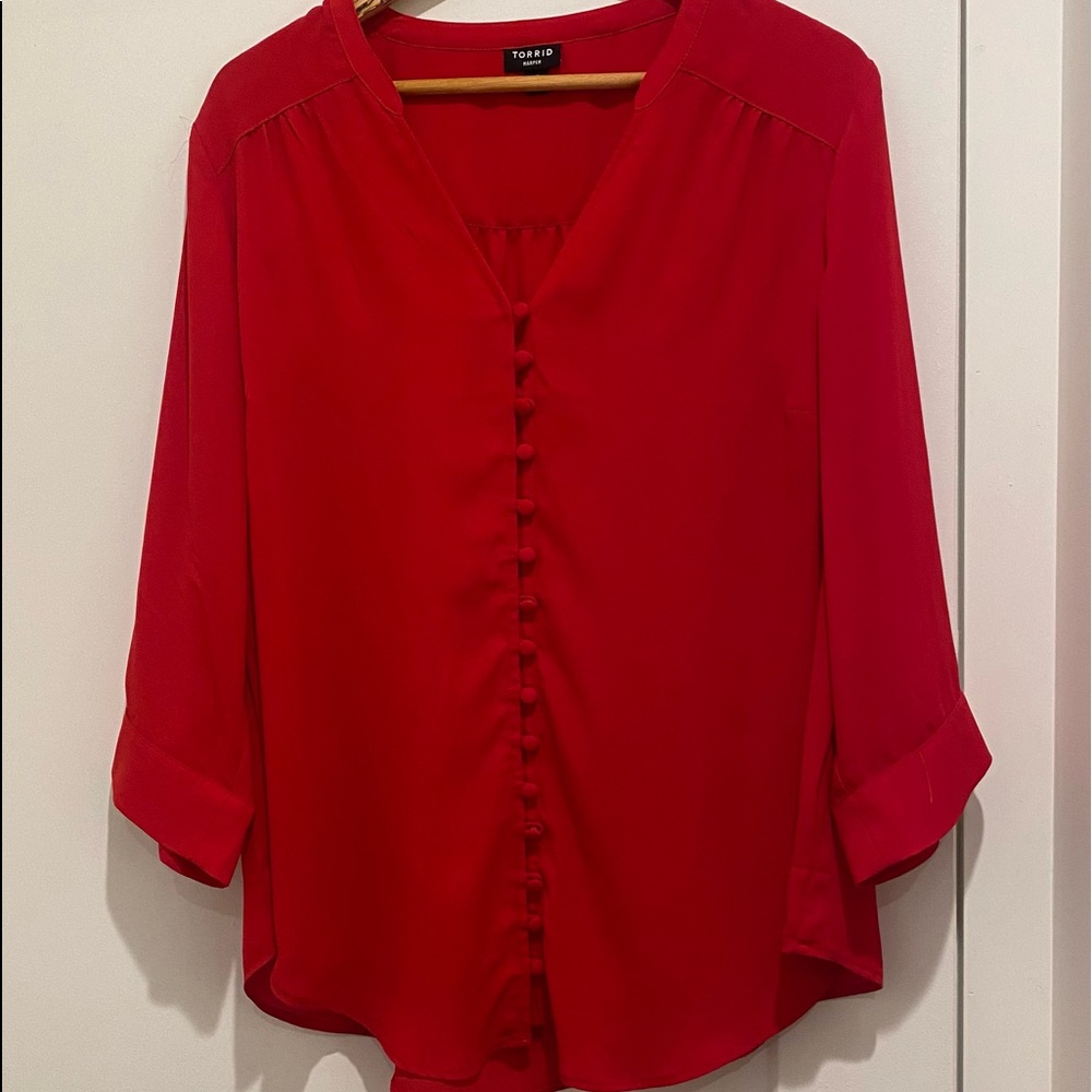 Torrid Button Front Blouse